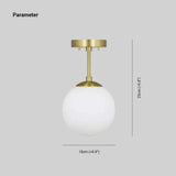 White Glass Ball Minimalist Modern Pendant Light