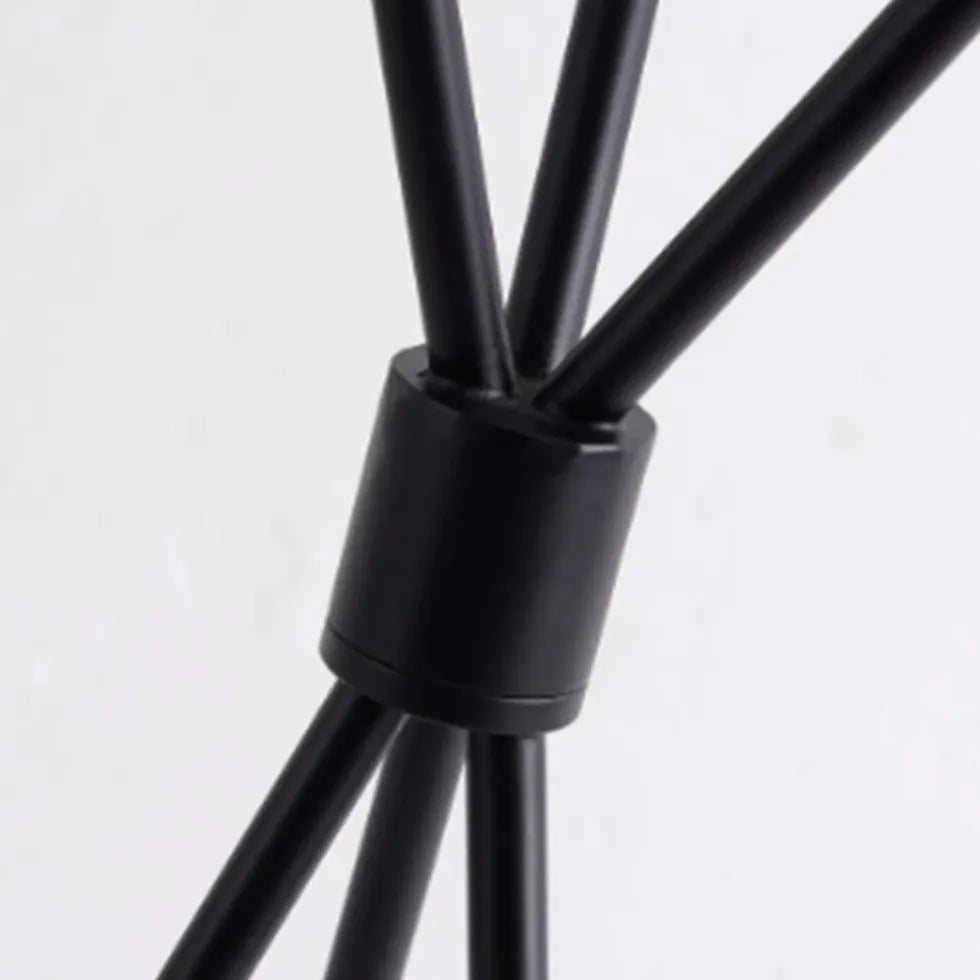 Multi-Ball Black Metal Tripod Floor Lamp