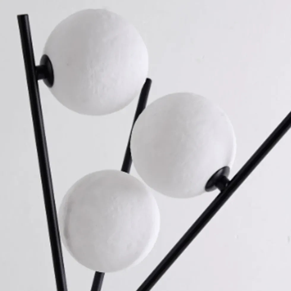 Multi-Ball Black Metal Tripod Floor Lamp