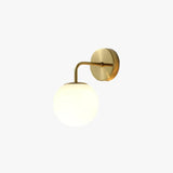 American Style Iron Art Glass Bedside Wall Light