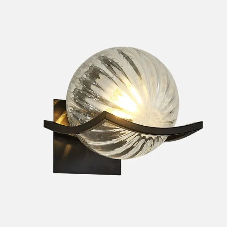 Wave Shaped Glass Ball Modern Wall Lights