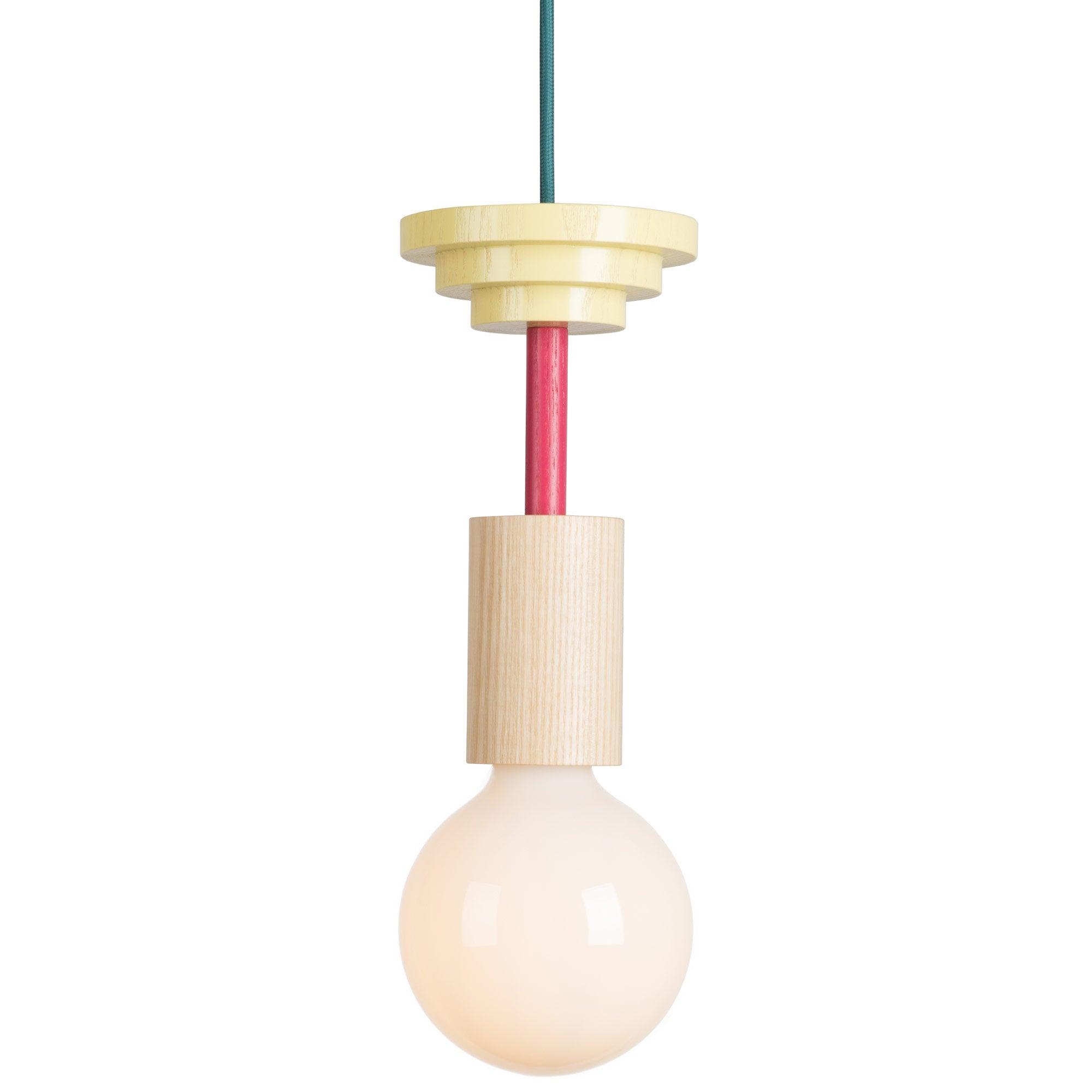 Modern Wood Pendant Light for Kids Room