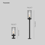 Solar Bollard Post Light with Tungsten Filamen
