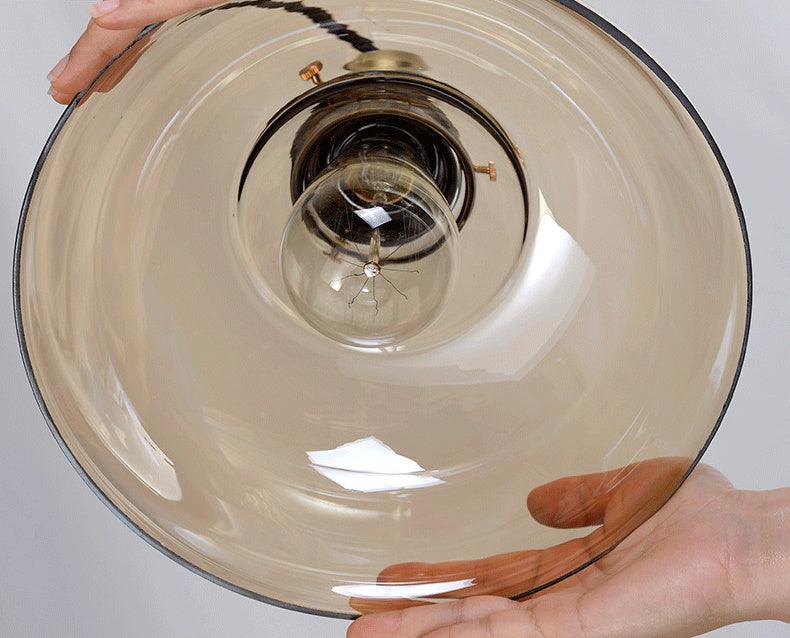 Vintage Clear Glass Light Pendant for Cafe