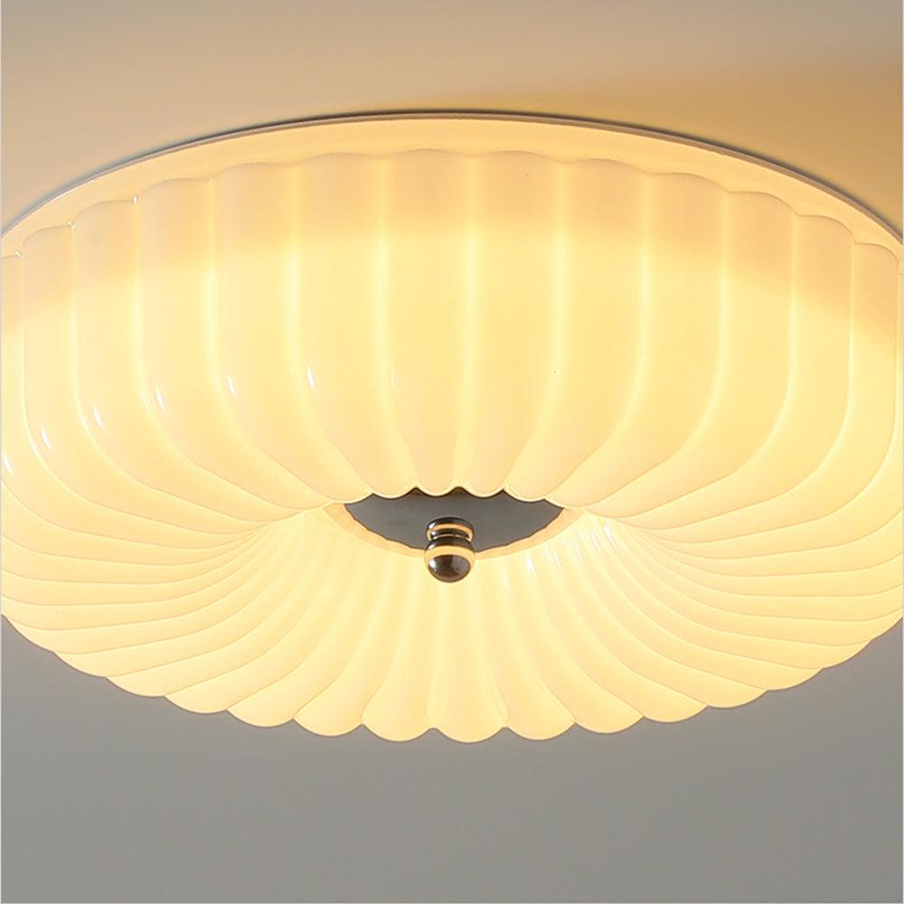 Cream  Eye Care White Round Ceiling Light