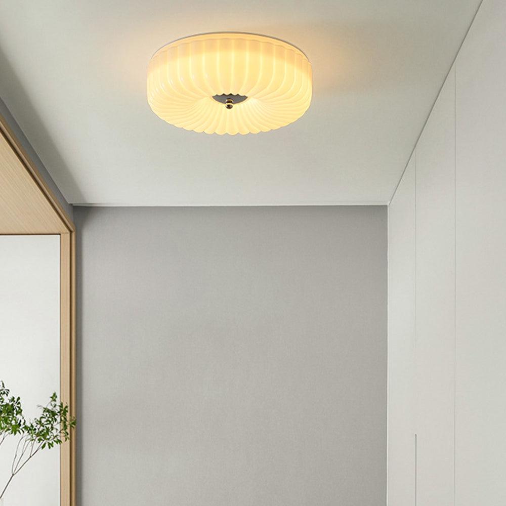 Cream  Eye Care White Round Ceiling Light