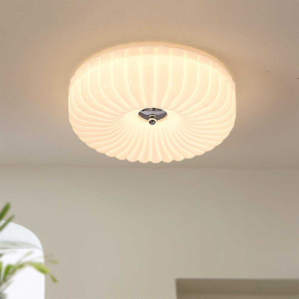 Cream  Eye Care White Round Ceiling Light