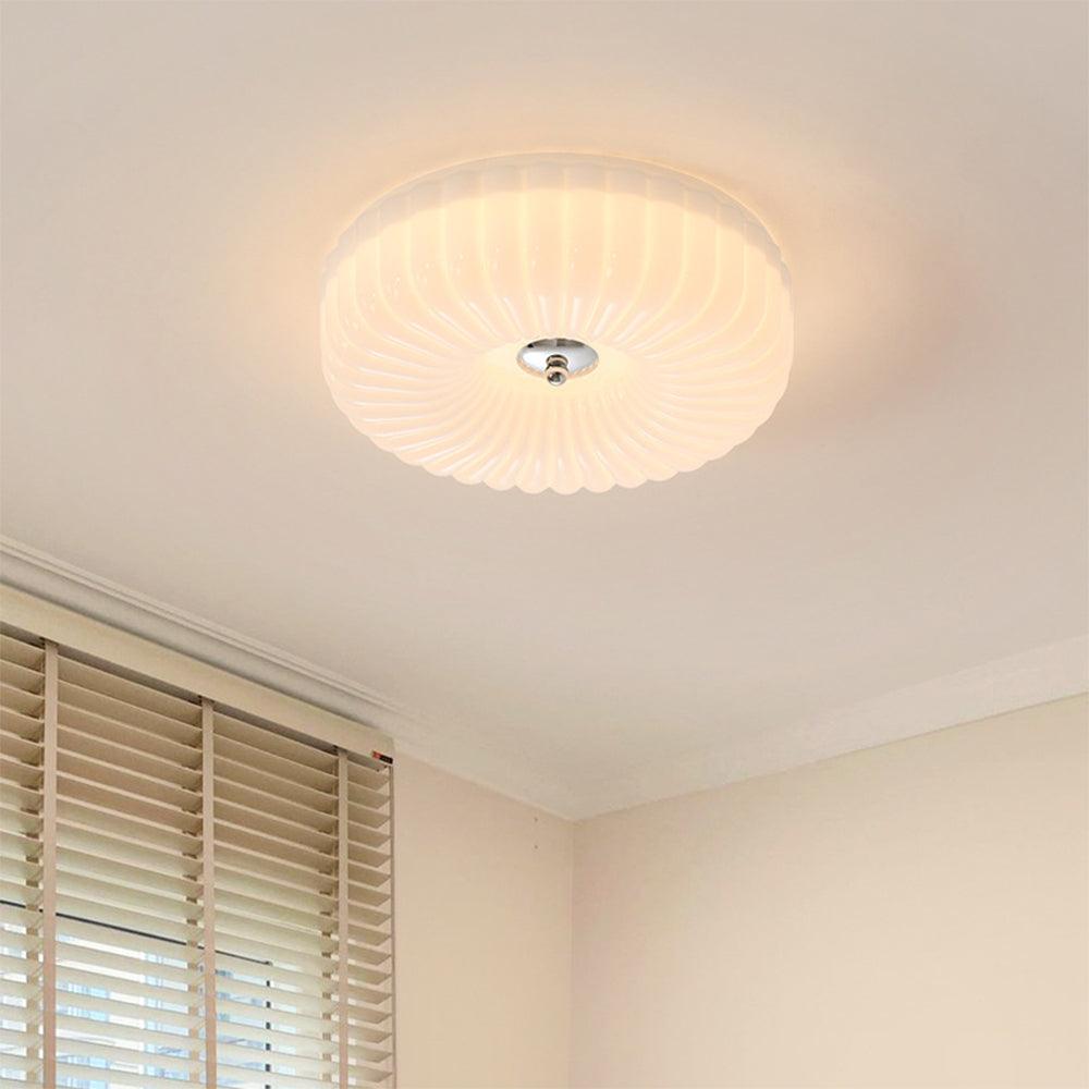 Cream  Eye Care White Round Ceiling Light