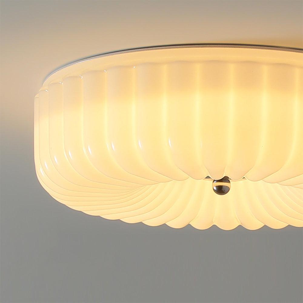 Cream  Eye Care White Round Ceiling Light