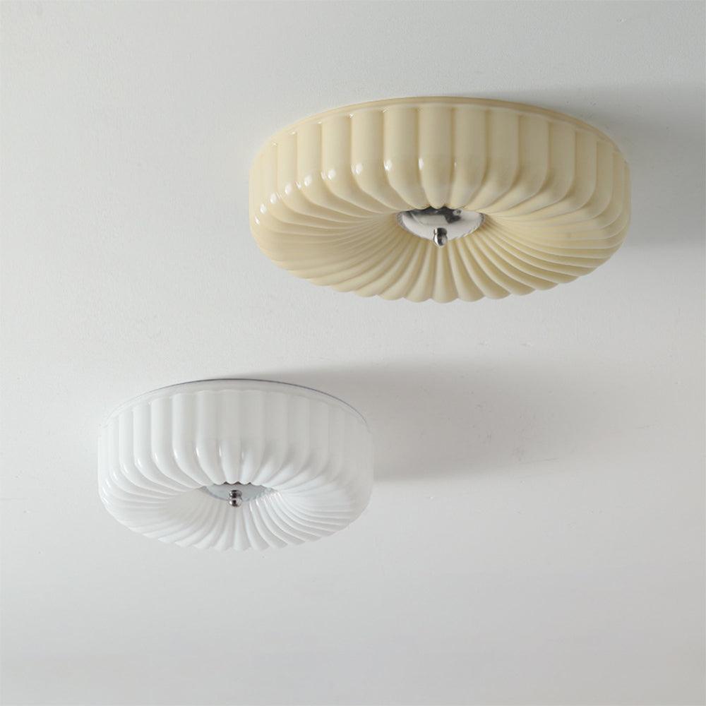 Cream  Eye Care White Round Ceiling Light