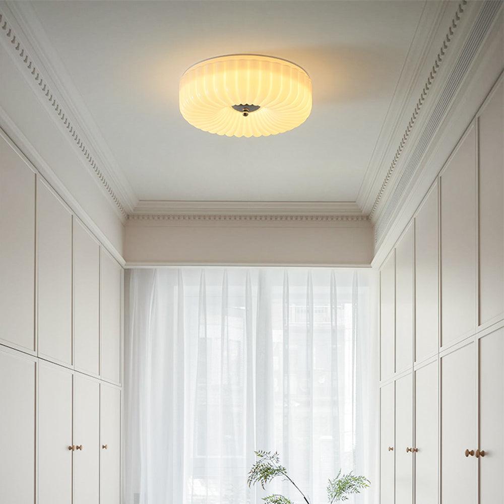 Cream  Eye Care White Round Ceiling Light