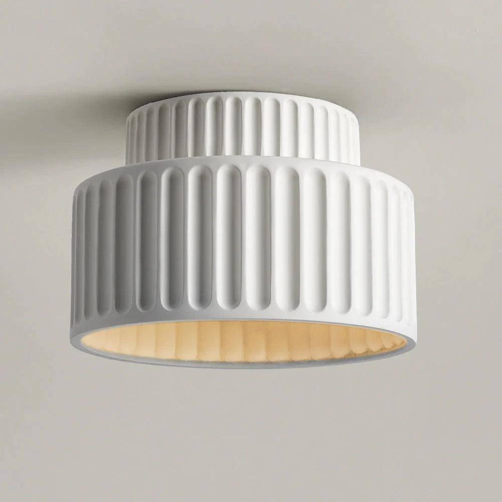 Modern White Wrinkled E27 Ceiling Light