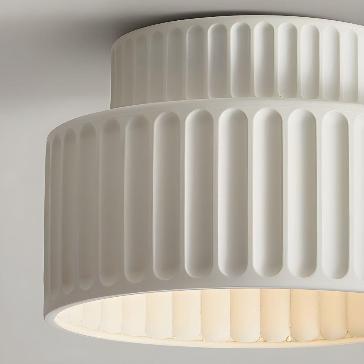 Modern White Wrinkled E27 Ceiling Light