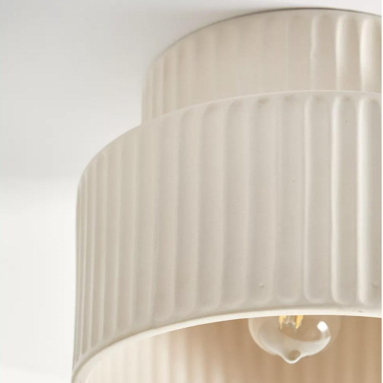Modern White Wrinkled E27 Ceiling Light