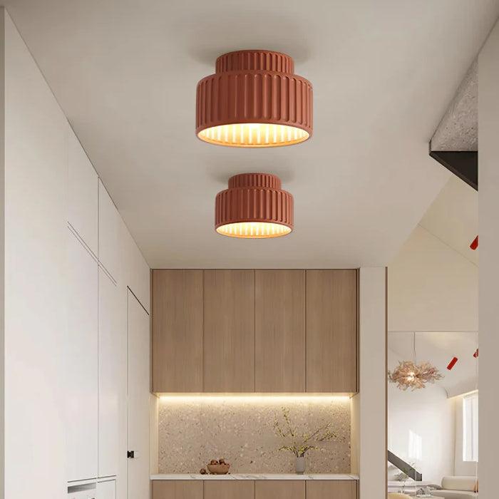 Modern White Wrinkled E27 Ceiling Light