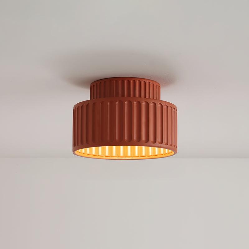 Modern White Wrinkled E27 Ceiling Light