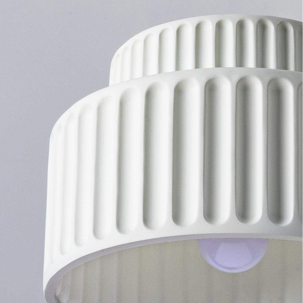 Minimalist Cream Vertical Striped Eye-Caring Ceiling Light
