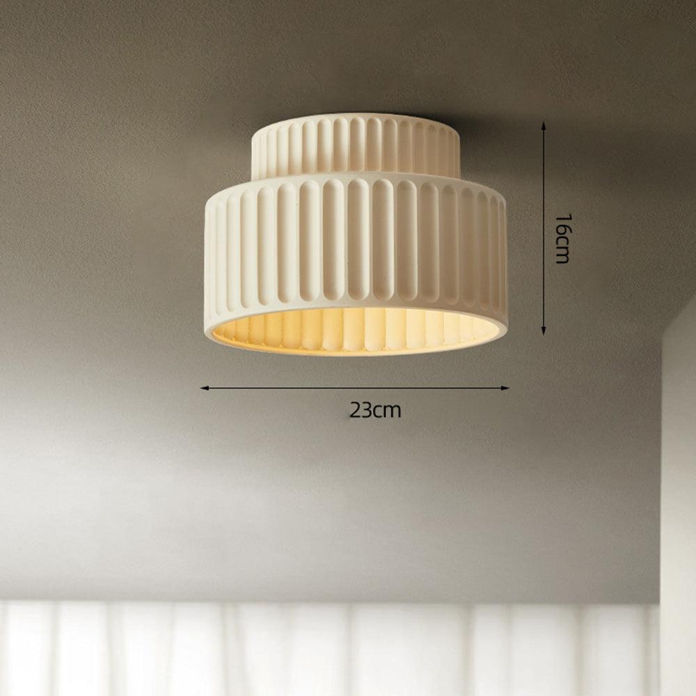 Minimalist Cream Vertical Striped Eye-Caring Ceiling Light
