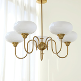 Vintage Creamy Persimmon Glass Chandelier