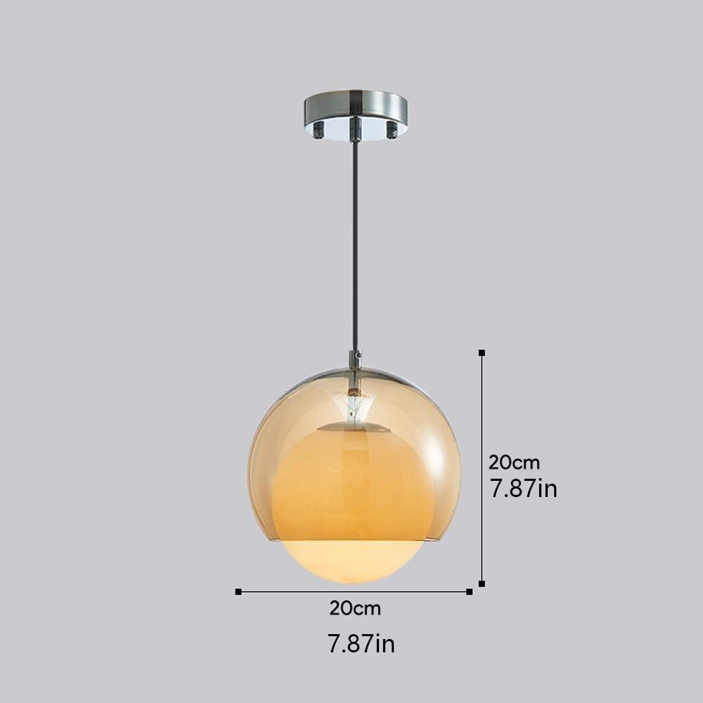 Vintage Glass Orb Pendant Light for Dining Room