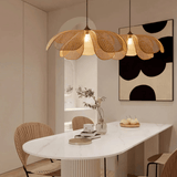 Handmade Rattan Ceiling Light With Petal Design