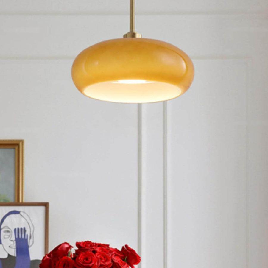 Vintage Persimmon Glass Pendant Light for Corridor