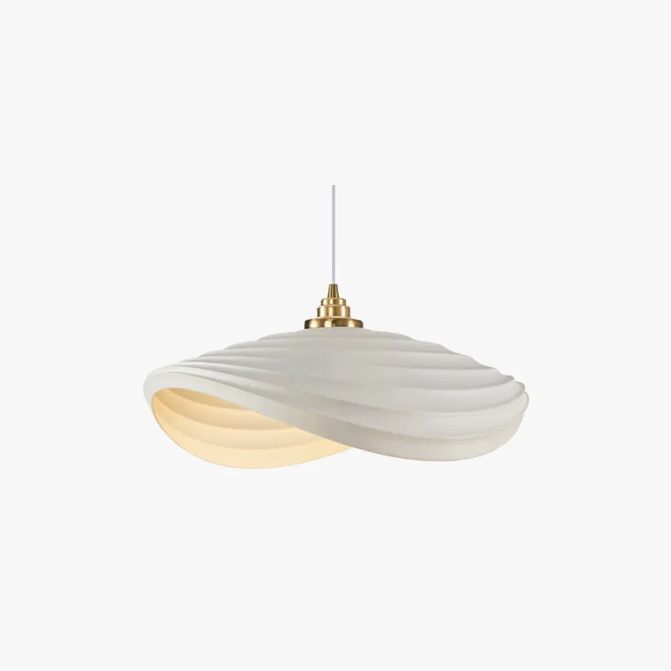 Sleek Wave-Shaped Modern White Kitchen Pendant Light