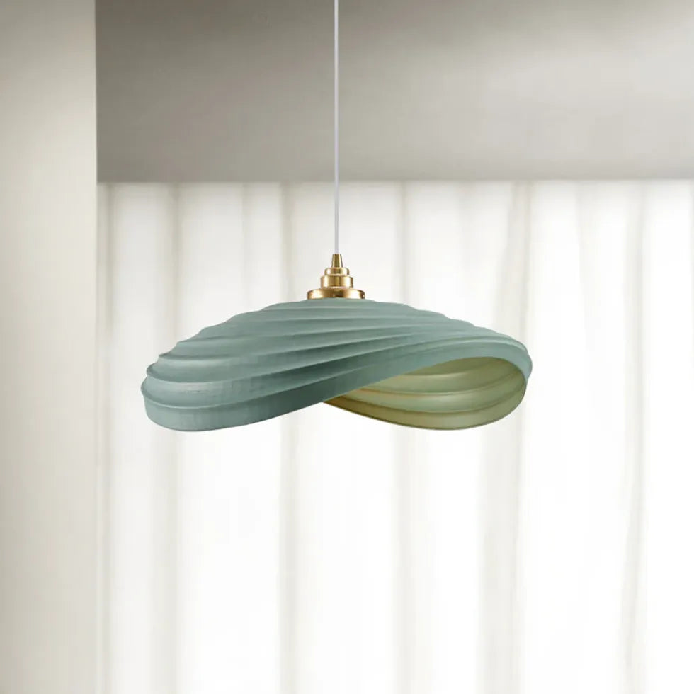 Sleek Wave-Shaped Modern White Kitchen Pendant Light