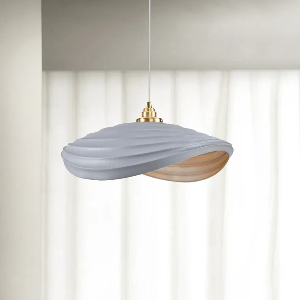 Sleek Wave-Shaped Modern White Kitchen Pendant Light