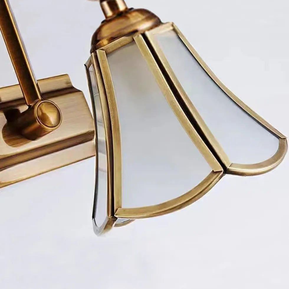 Gold Trumpet Glass Bathroom Mirror Lights