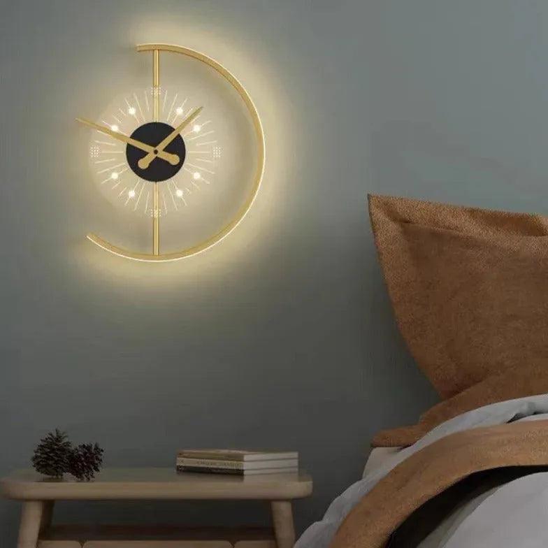 wall light clock led modern indoor - Clowas