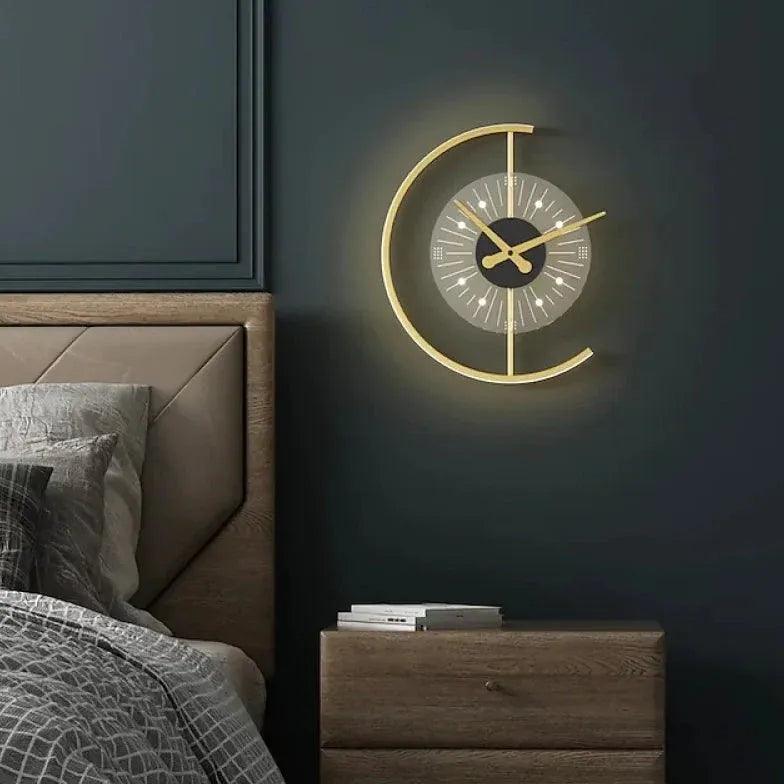 wall light clock led modern indoor - Clowas