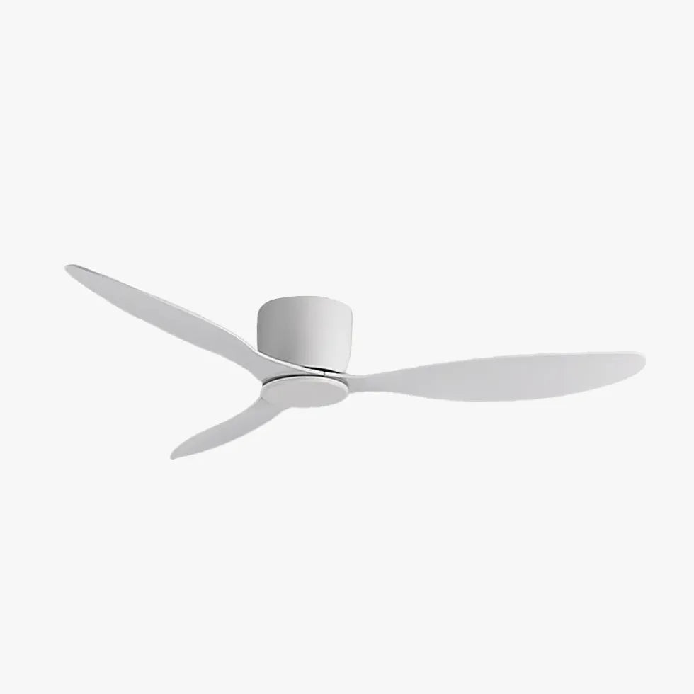 Three-Blade White Kitchen Modern Ceiling Fan Light