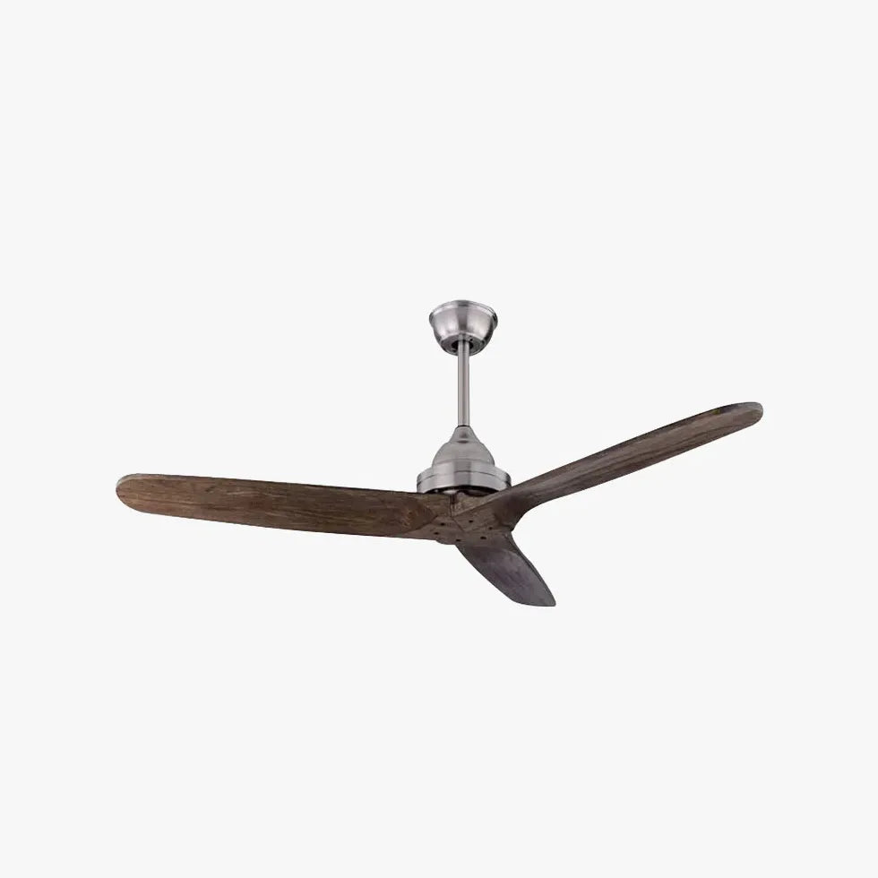 Three-blade wooden vintage kitchen ceiling fan light