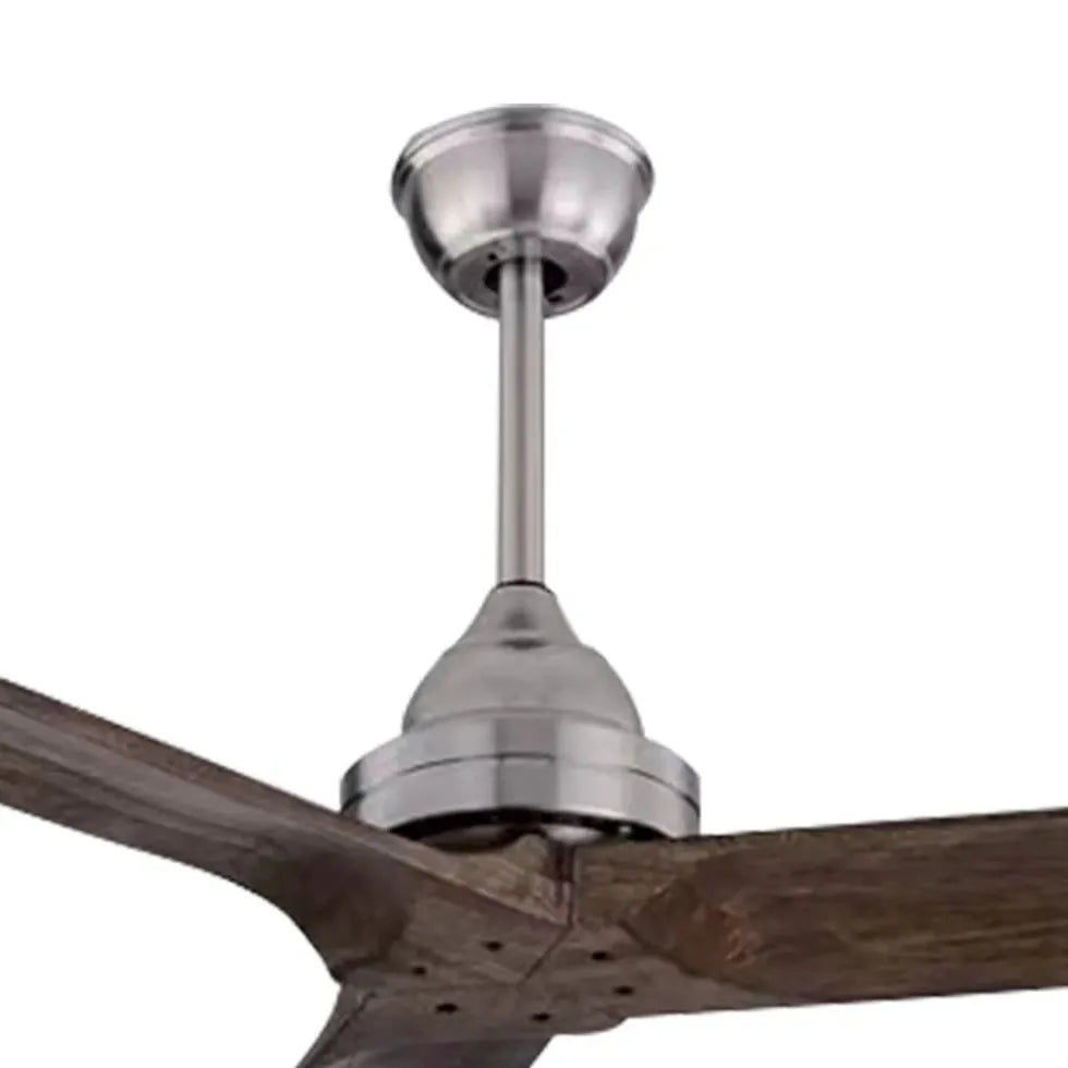 Three-blade wooden vintage kitchen ceiling fan light