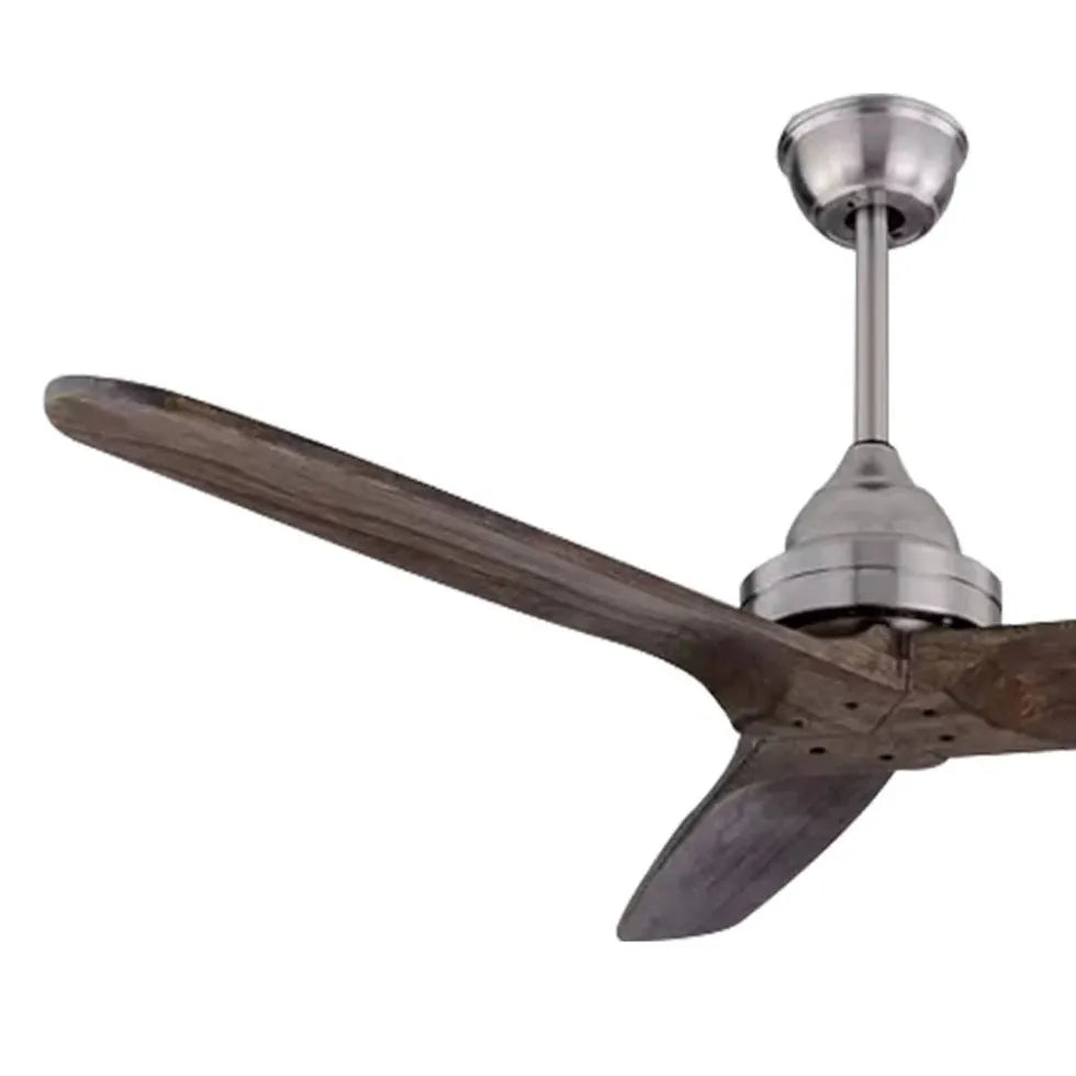 Three-blade wooden vintage kitchen ceiling fan light