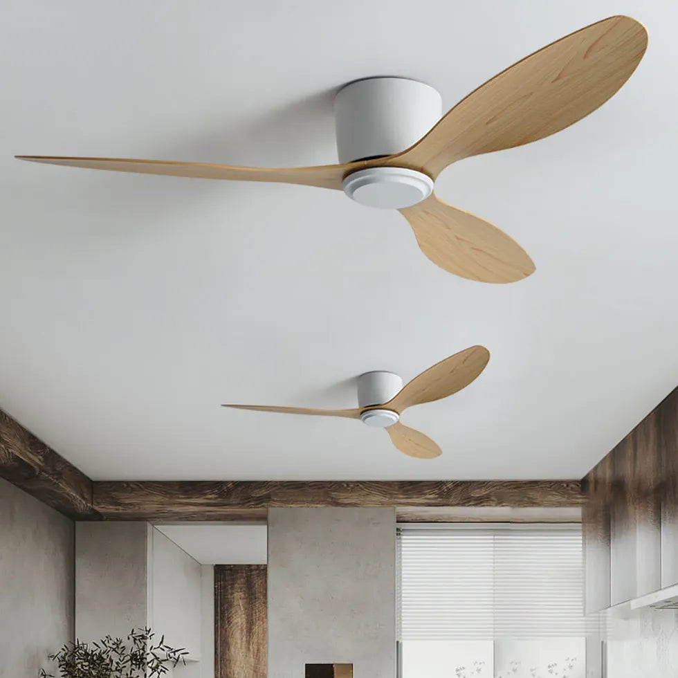 Three-Blade Streamlined Ceiling Fan with Light