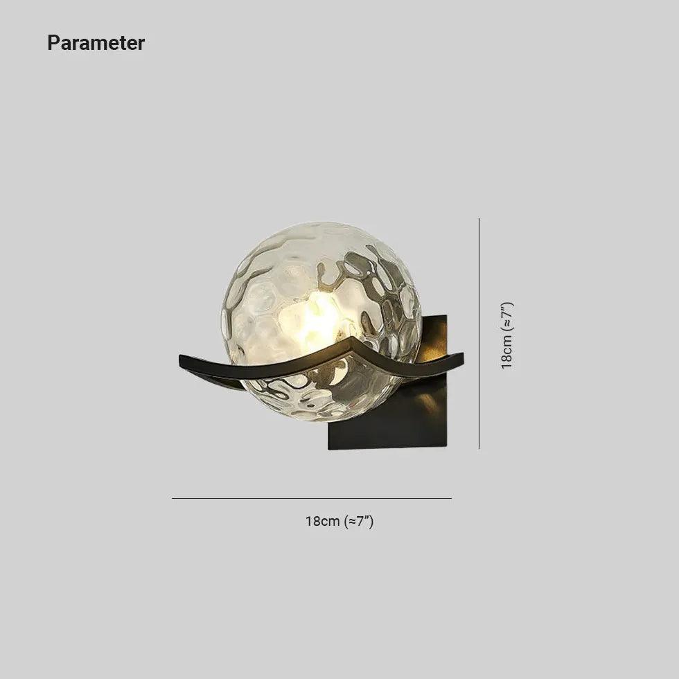 Glass Globe Modern Lounge Wall Light For Living Room