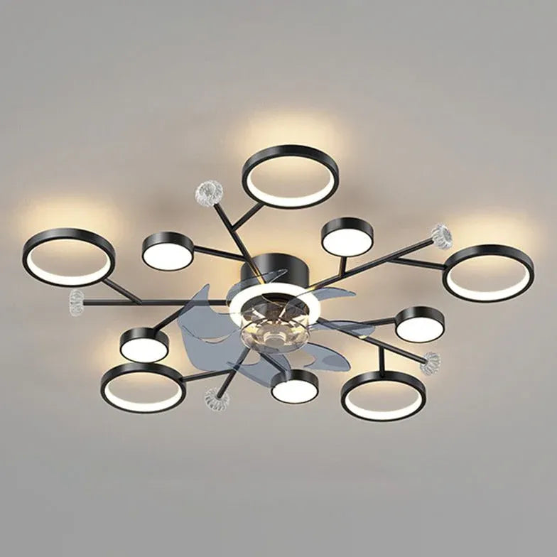 Ceiling Fan with Light Minimalist Chandelier