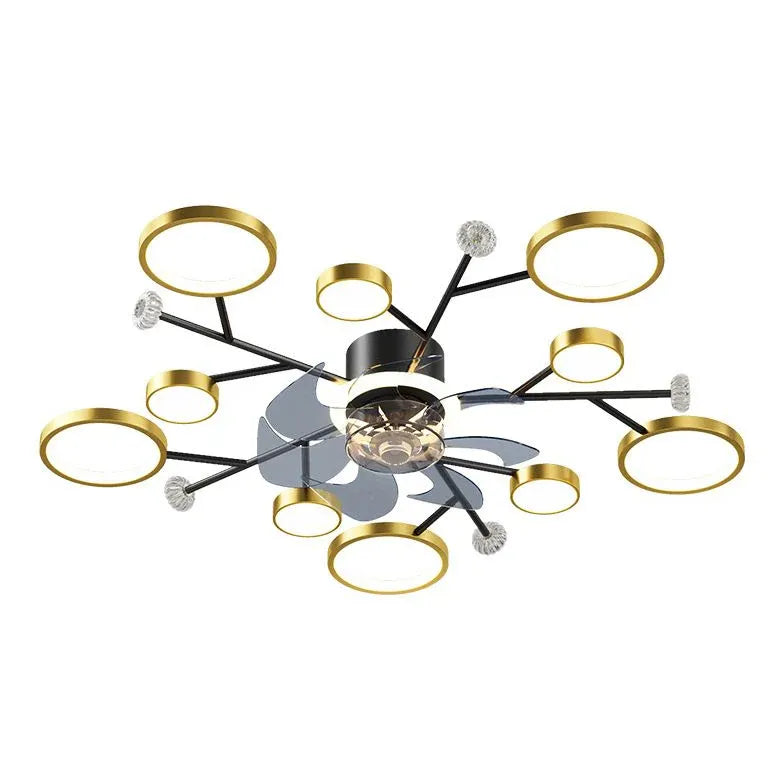 Ceiling Fan with Light Minimalist Chandelier