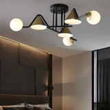 Multi-head Geometric Design Glass Industrial Ceiling Light