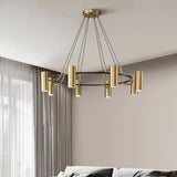 Metallic Shine Multi-head Gold Modern Chandelier