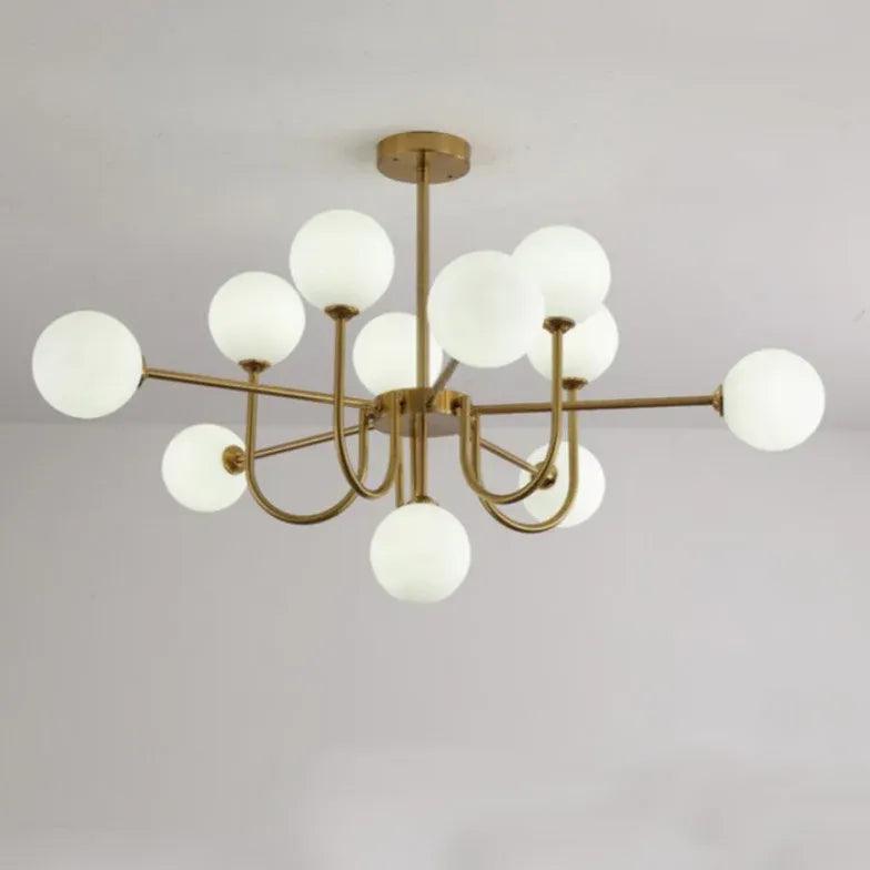 White Asymmetric Modern for Living Room Chandelier