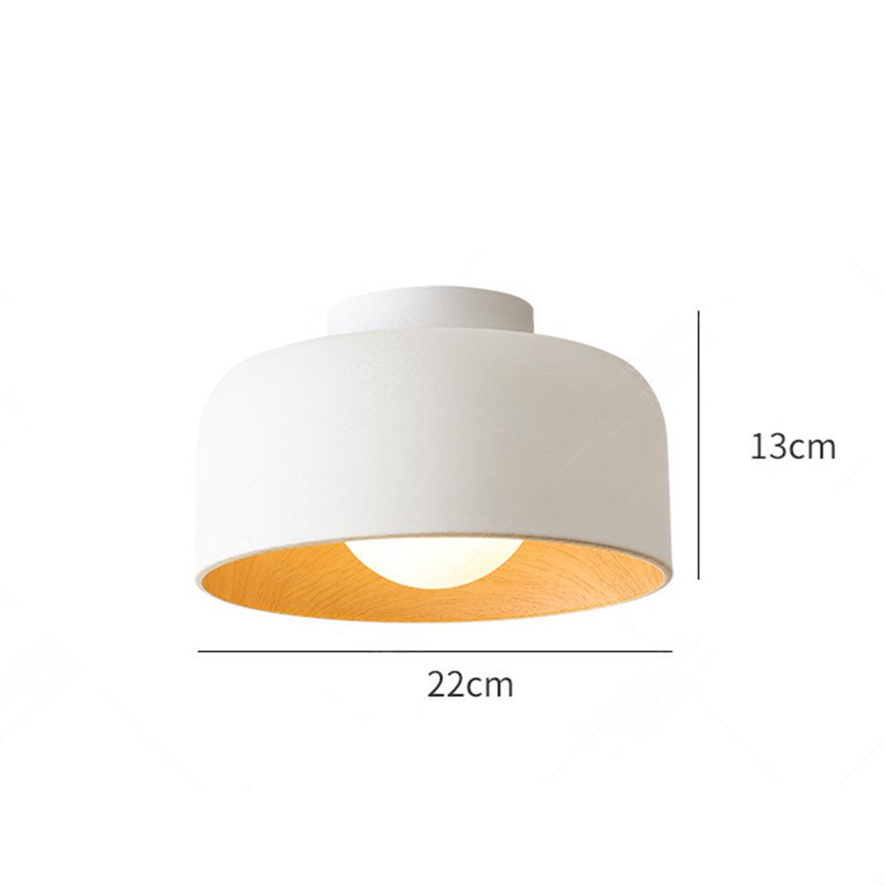 Wabi Sabi Woodgrain Metal Entryway Ceiling Light