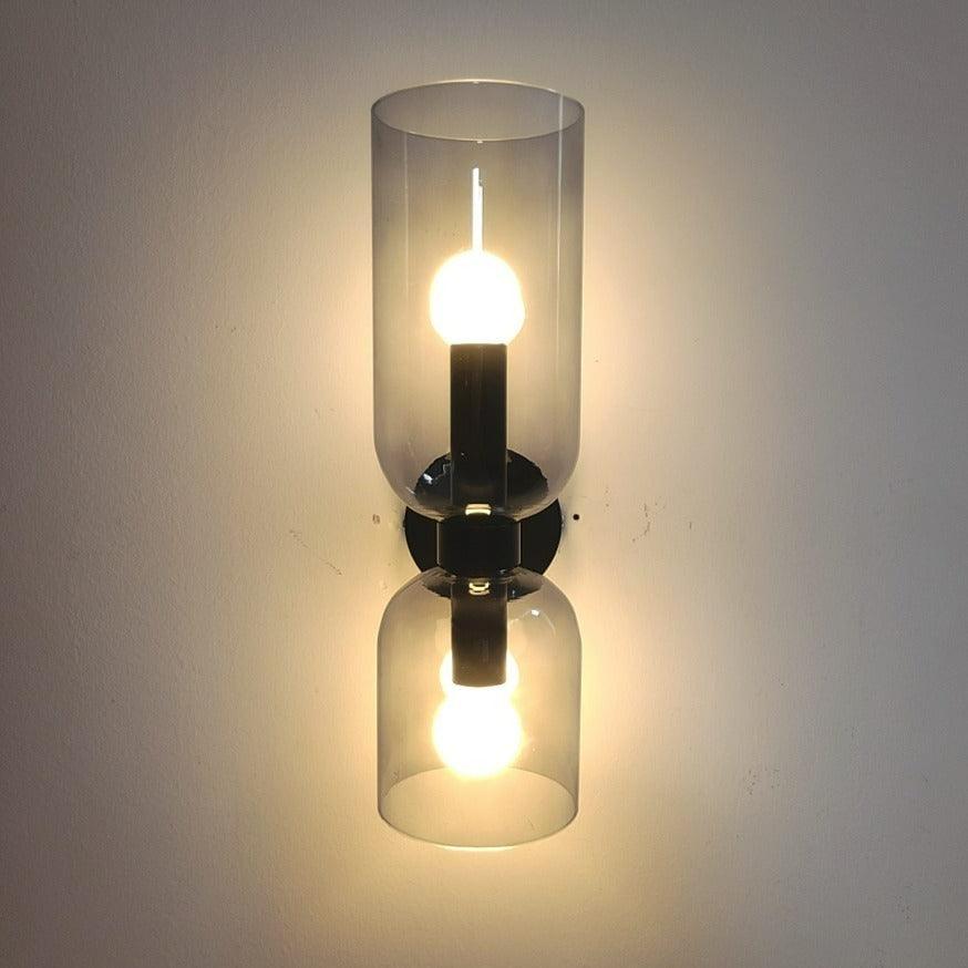 Brass and Glass Up and Down Wall Lighting