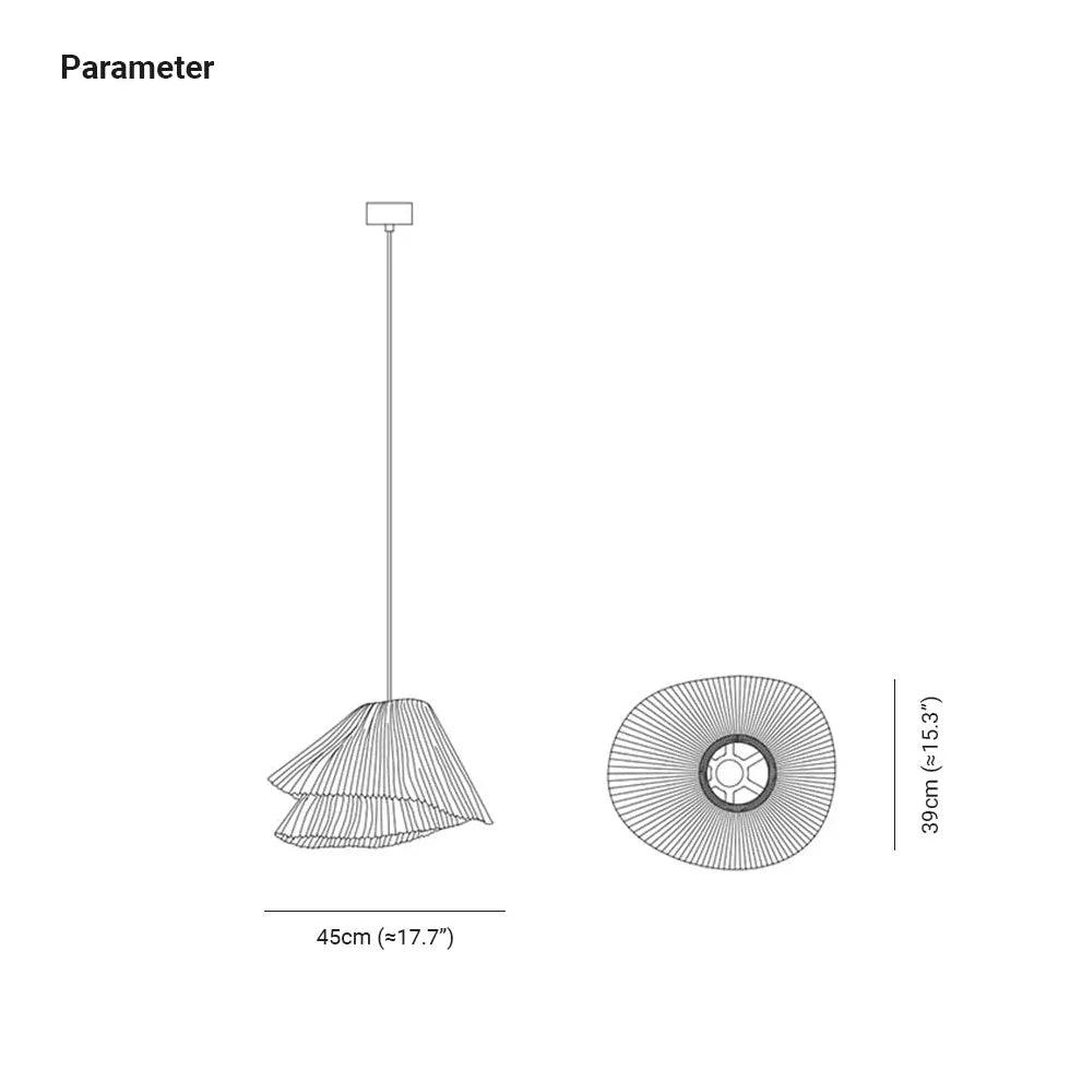 Coral Pleated Simple White Decorative Pendant Light