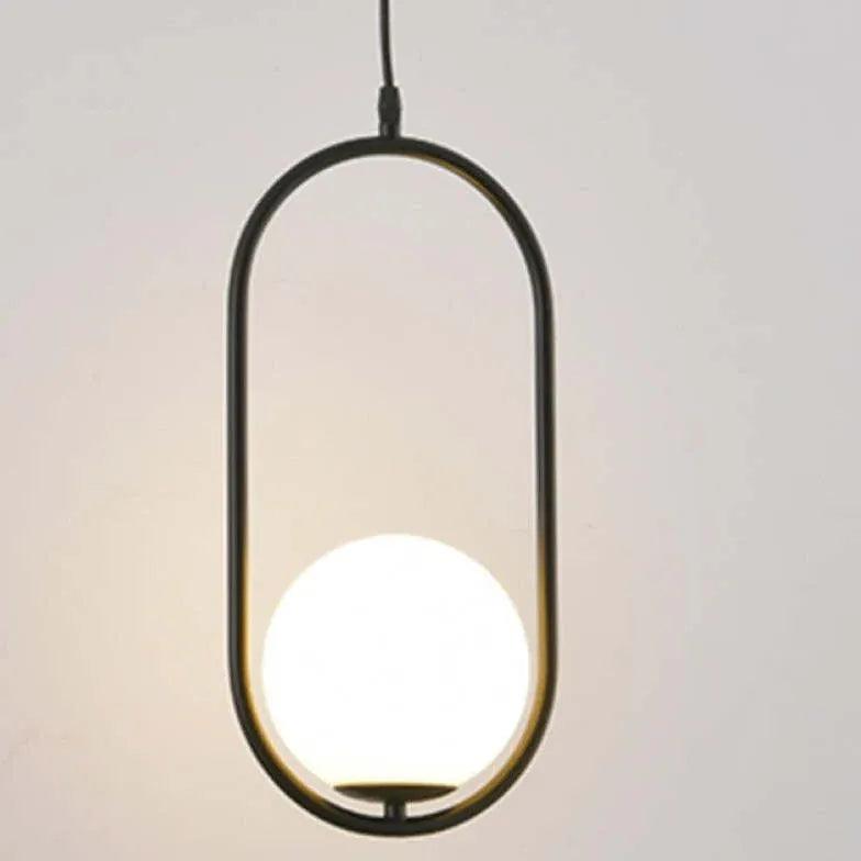 Pendant Glass Lighting Modern with Oval Design
