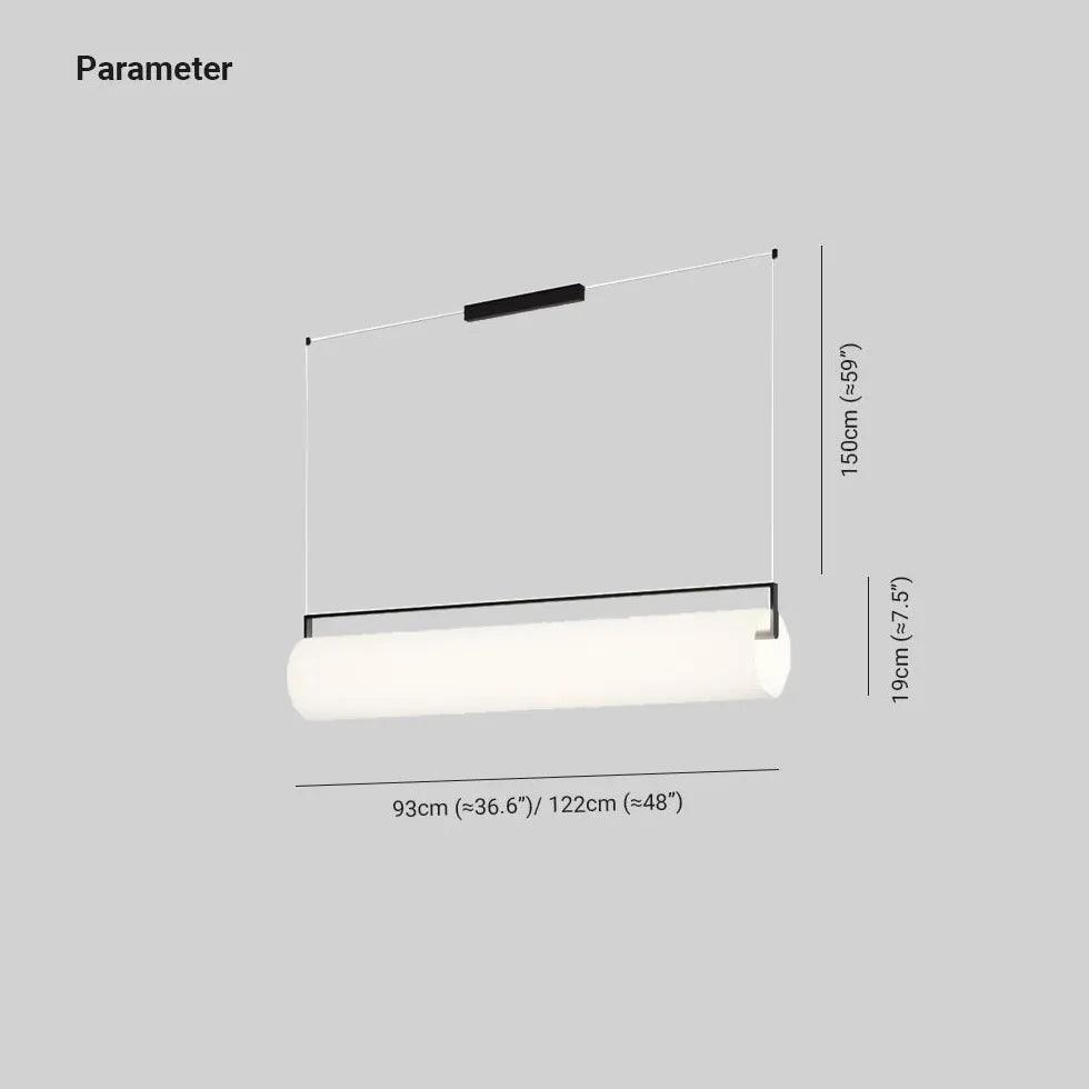 Modern White Linear LED Pendant Light