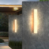 White Resin Edge LED Outdoor Wall Lights