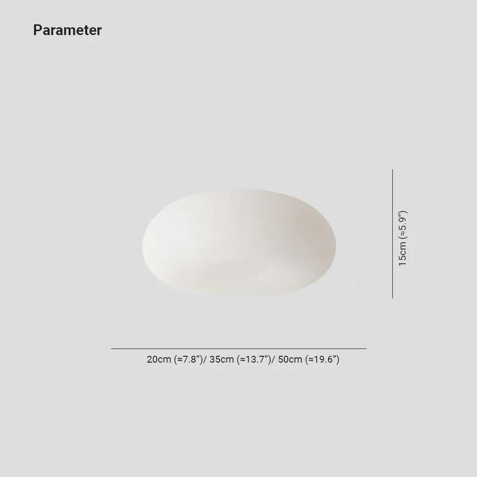 White Cream Round Led Ceiling Light for Bedroom
